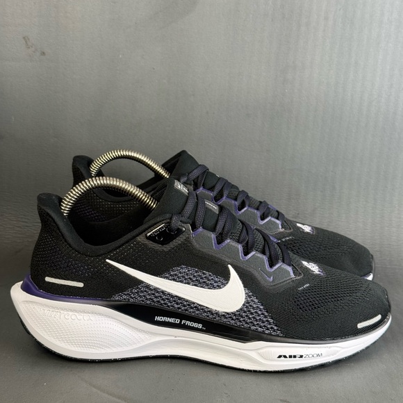 Nike Black TCU Horned Frogs Zoom Pegasus 41 athletic shoes men’ssize 8